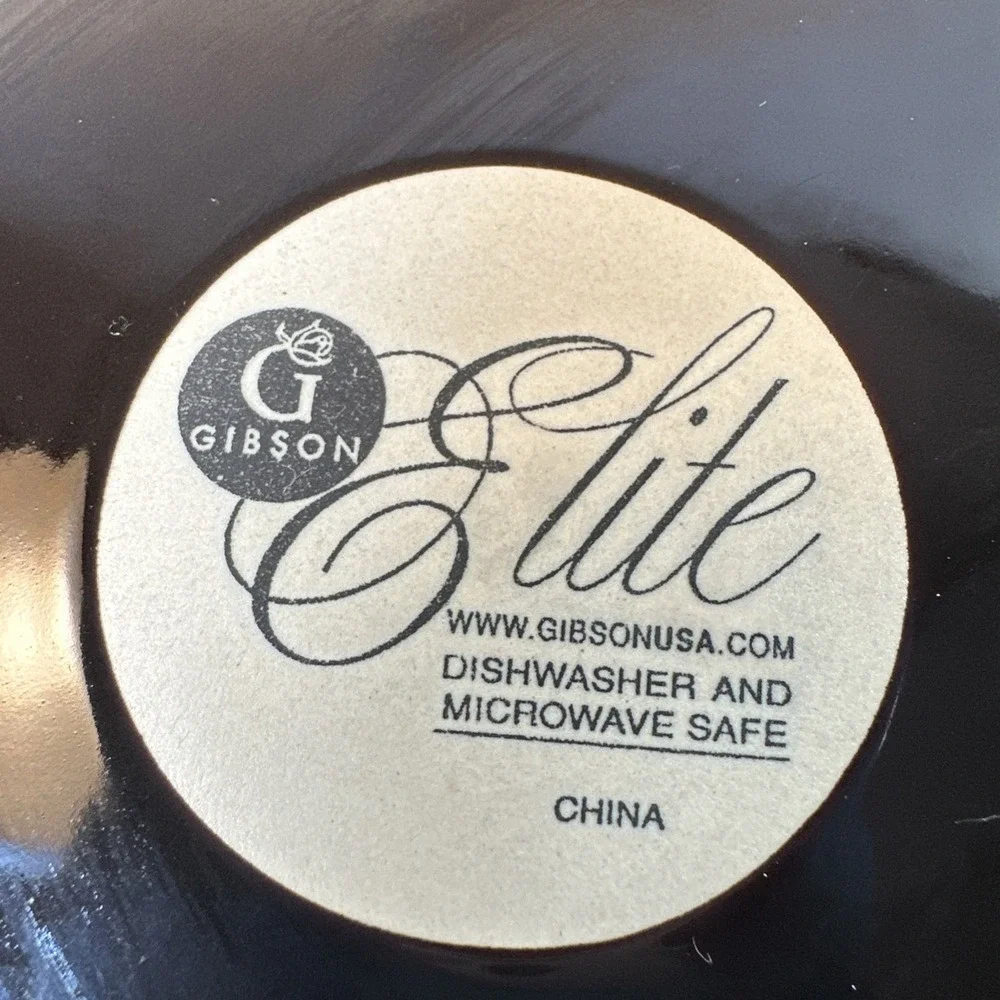 Gibson Elite Midnight Palm Salad Dessert Plates 8.25